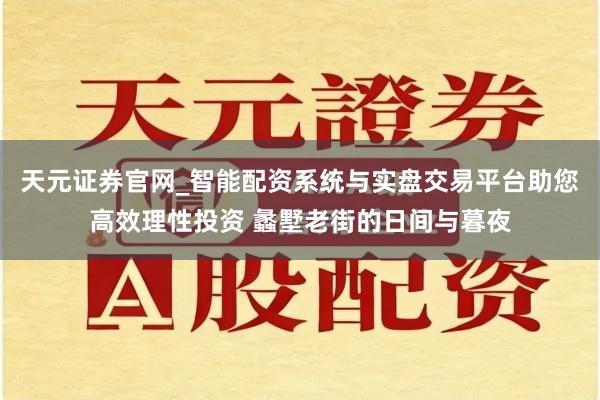 天元证券官网_智能配资系统与实盘交易平台助您高效理性投资 蠡墅老街的日间与暮夜