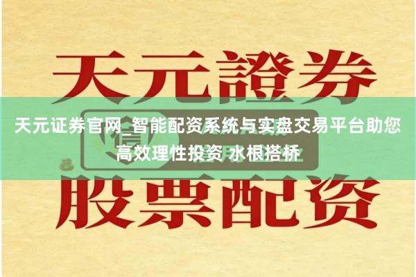 天元证券官网_智能配资系统与实盘交易平台助您高效理性投资 水根搭桥